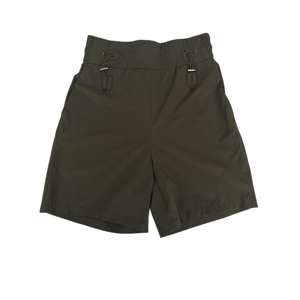 Halara Women's Olive Green High Waisted Adjustable Drawcord Hiking Shorts Size M - Picture 2 of 10